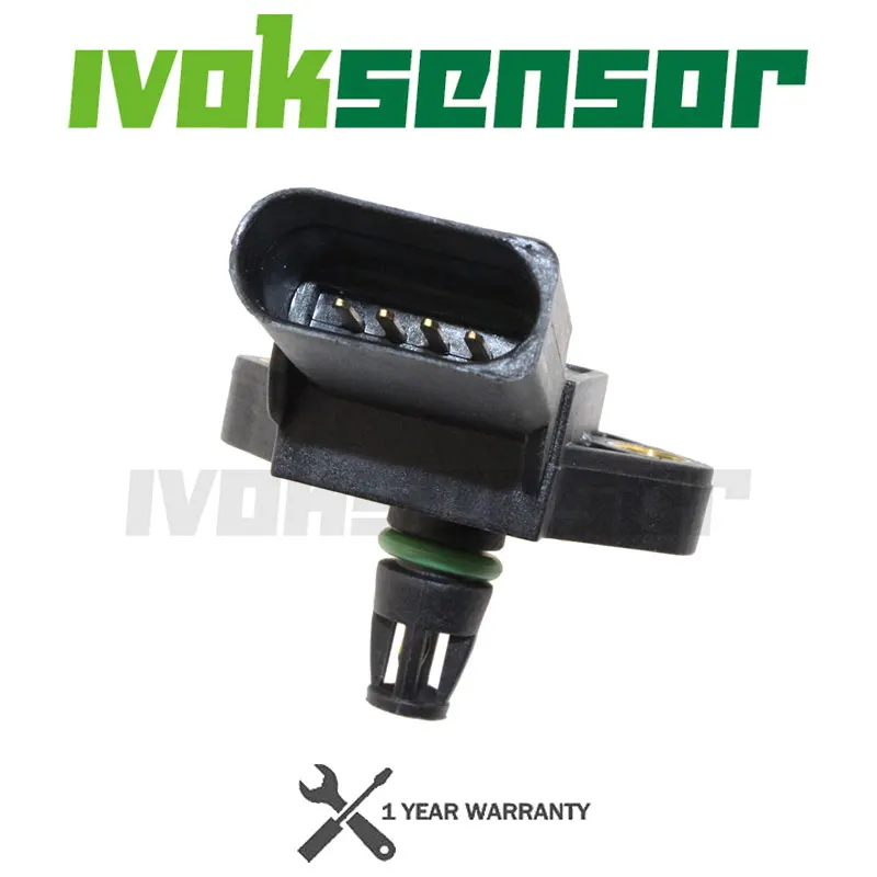 0281002401 038906051C Bar MAP Sensörü Emme Hava Takviye Basıncı Basınç Sensörü VW Beetle Golf Jetta Passat Touareg Tiguan CC 1.9