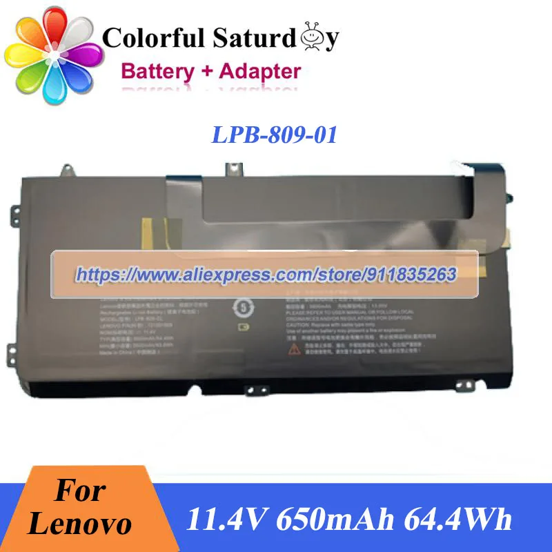 Genuine LPB-809-01 11.4V 650mAh 64.4Wh Battery 121001959 33DZ007-05-01 for Lenovo CF4626T CF4629T N4620Z-A123 Laptop Battery