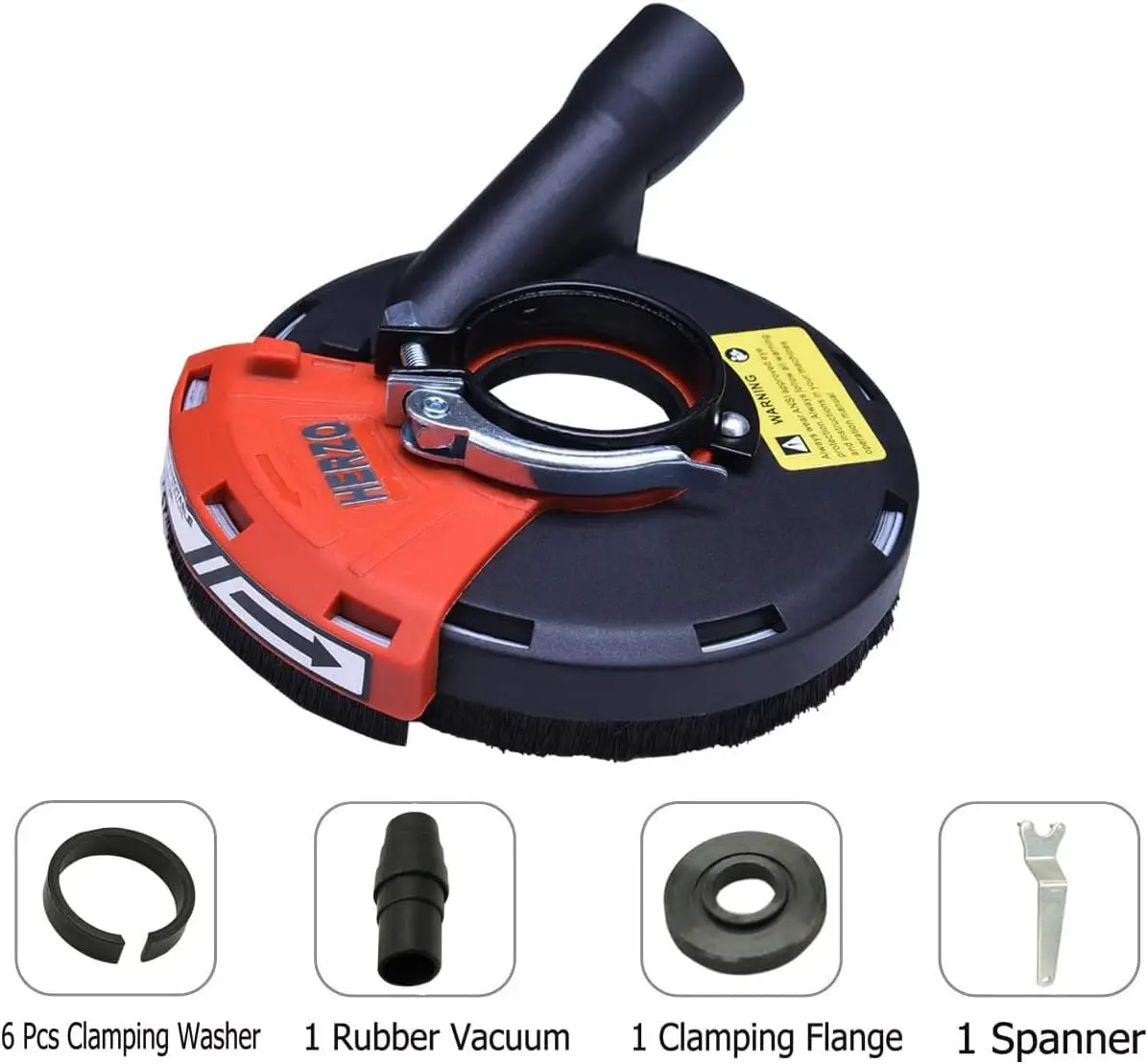 Imagem -02 - Herzo-sudário de Moagem para Angle Grinder Coletor de Poeira Coleta de Poeira de Pedra de Concreto Gt119180c 180 mm 7