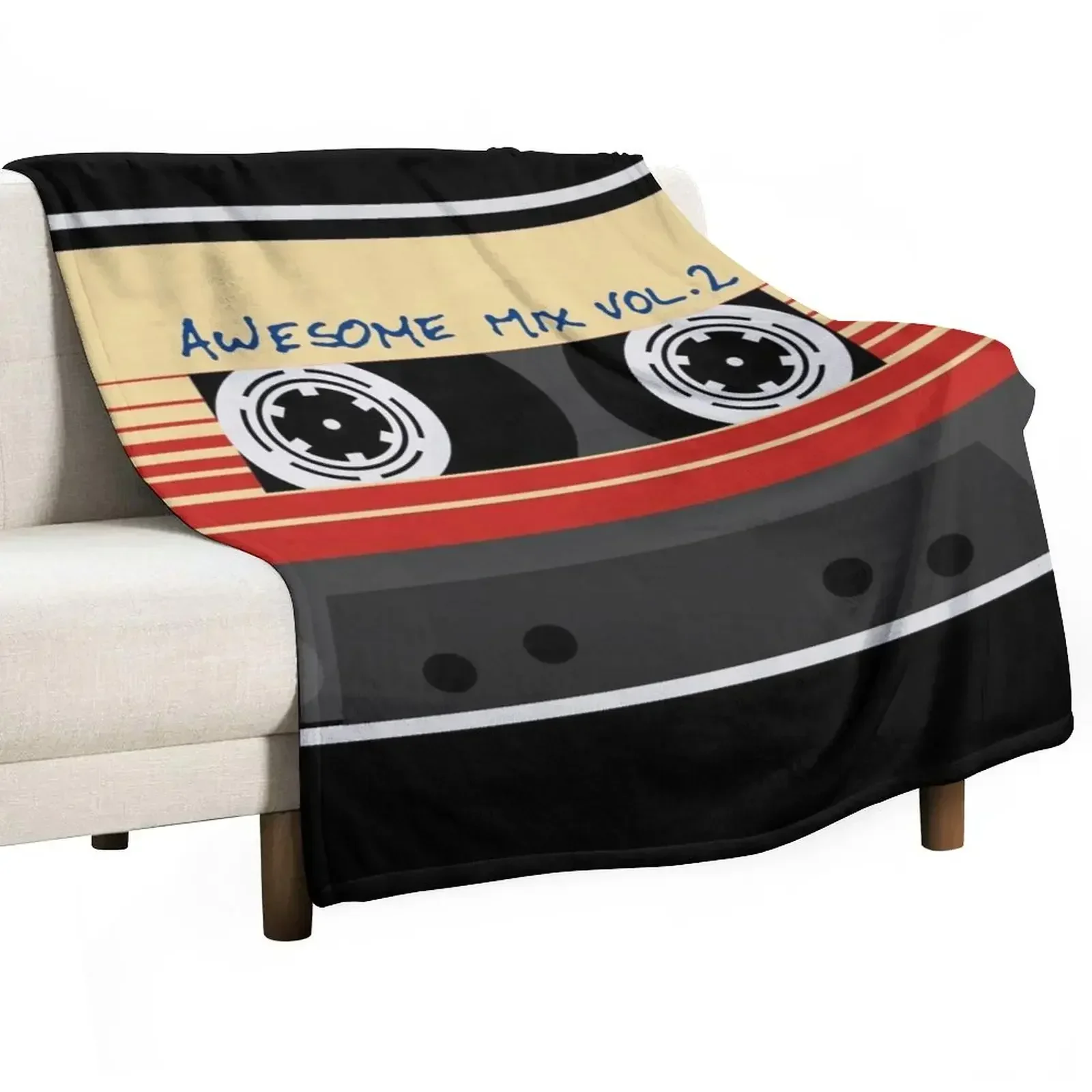 

Awesome, Mixtape Vol 2, Cassette, Retro, Throw Blanket Picnic Loose Blankets