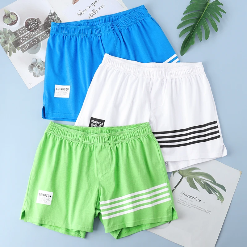Men Underpants Men's Cotton Boxer Shorts Loose fitting home pants Long Leg Shorts Boxer Men’s Underwear ﻿