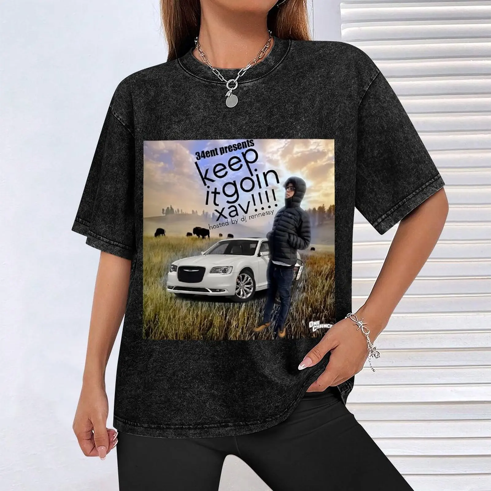 Xaviersobased Merch يبقي ذلك الذهاب 1c34 تي شيرت أنيمي الاشياء الثقيلة خمر أنيمي قميص الرجال تي شيرت جودة عالية