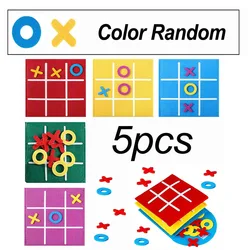 5pcs Party Games: Tic Tac Toe Board Game - Party Favors for Birthday Christmas Family Night