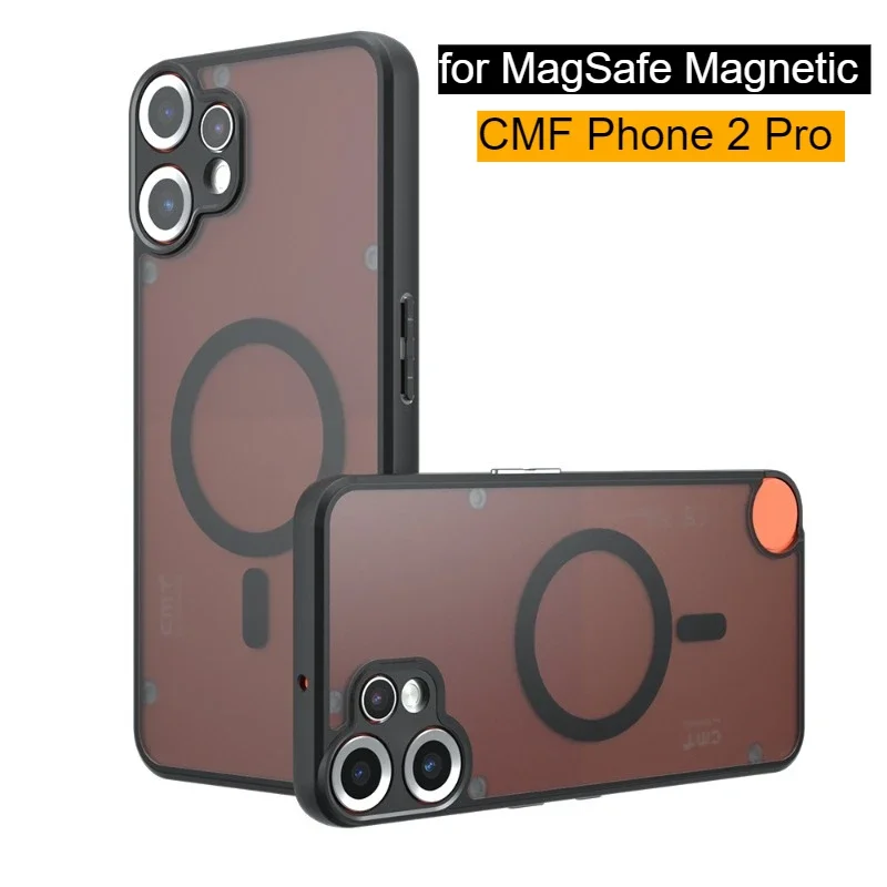 Матовый чехол Magsafe для Nothing CMF Phone 2 Pro с беспроводной зарядкой, магнитный противоударный жесткий бампер, задняя крышка A001