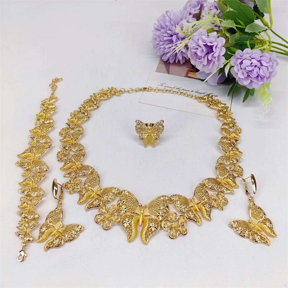 titi-18k金メッキボウジュエリーセット-女性用-上品な麦わらチェーンハンドチェーンブレスレット-ビッグチョーカーネックレス-2026年新作