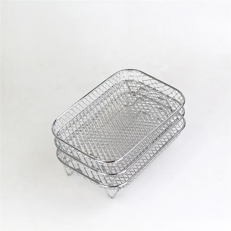 Air Fryer Rack for Ninja Dual Basket, 3 Layers, Stacking Bacon Racks, Air Fryer Accessories for Ninja DZ201, DZ401 HOT