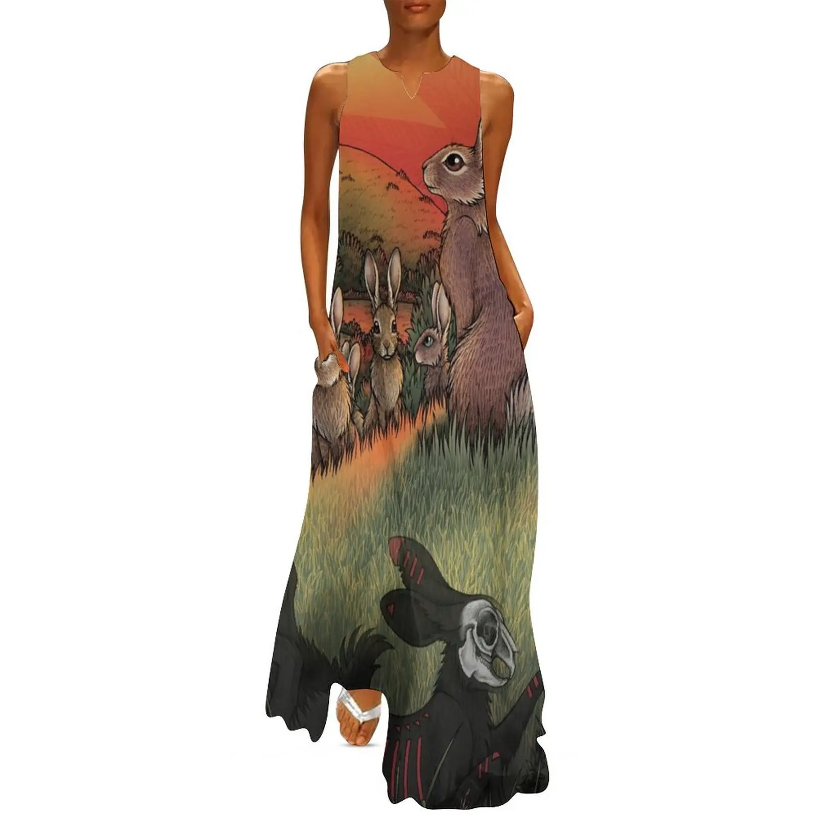 

Watership Down Long Dress women evening dress Woman clothing dress women summer