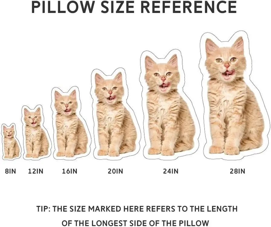 هدايا وسادة صور شخصية، وسادة مخصصة للحيوانات الأليفة على شكل صورة قطتك، هدايا عيد ميلاد فريدة لمحبي الحيوانات الأليفة #5
