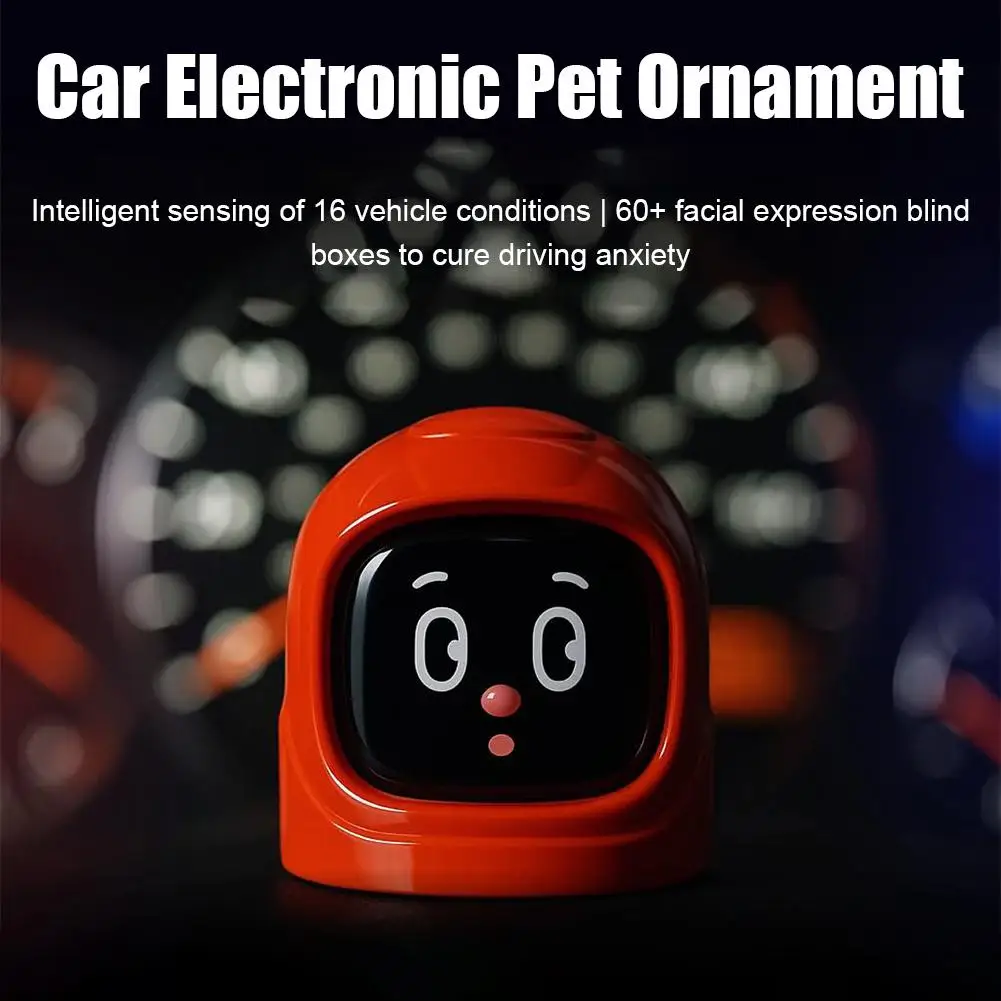 Car Intelligent Robot Mounted Toys Accessories Electronic Pets, Fashion Companions Over 60 Expression Touch Screen Sound Effects