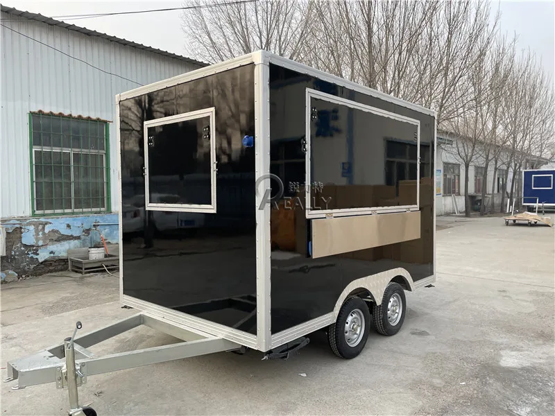 Popcorn Camping Kitchen Food Trailer Ice Cream Vending Carts with Snack Machine Mobile Popsicle  Cart Solar with Freezer