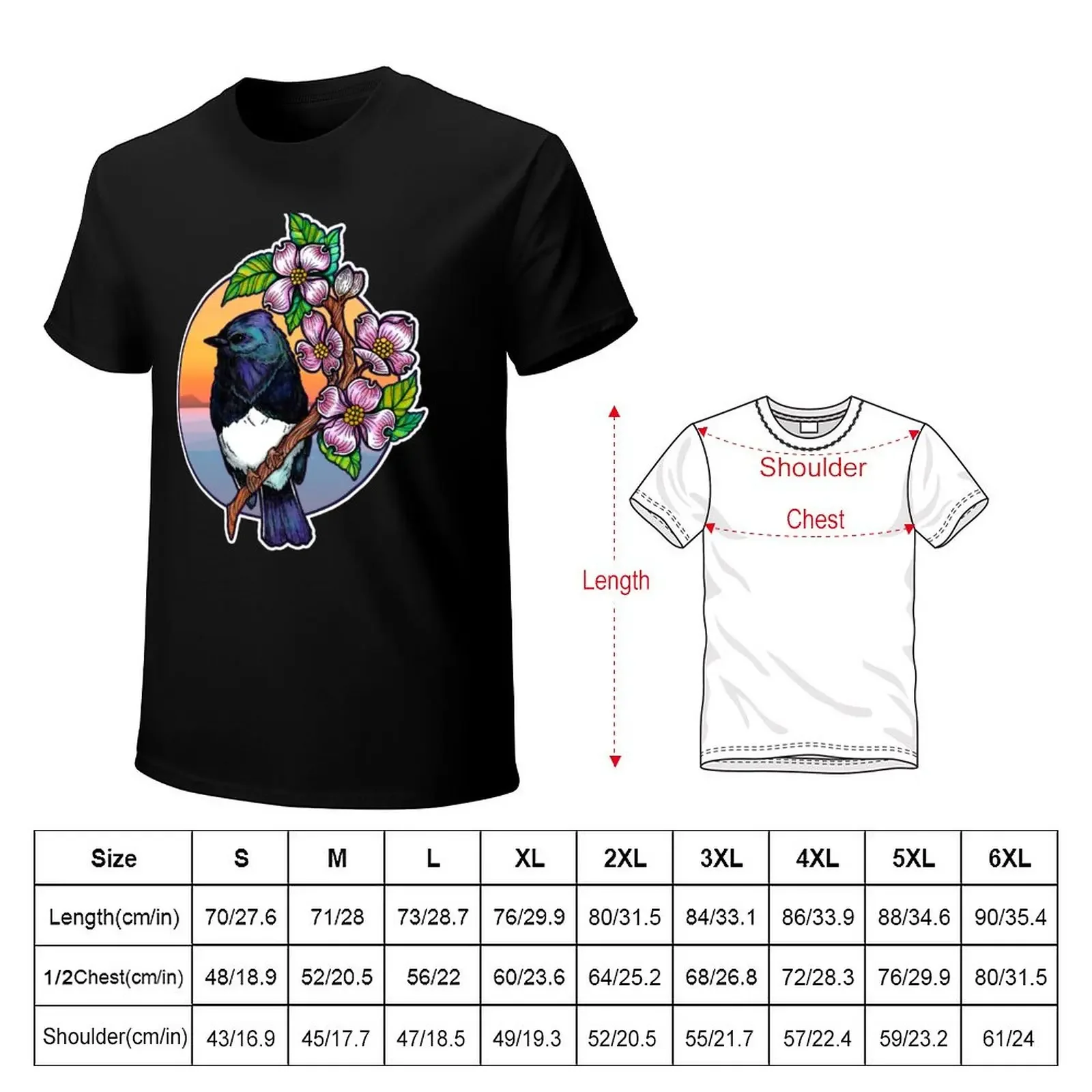 Black Phoebe T-Shirt tops quick-drying fruit of the loom mens t shirts korean fashion Short sleeve tee t shirts for men graphic