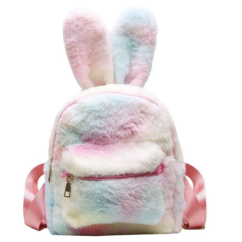 Kid\'s Backpack Easter Mini Simple Plush Rabbit Bag Korean Children\'s Plush Bear Pendant Shoulder Bag Tide Child Girl Purse Bag