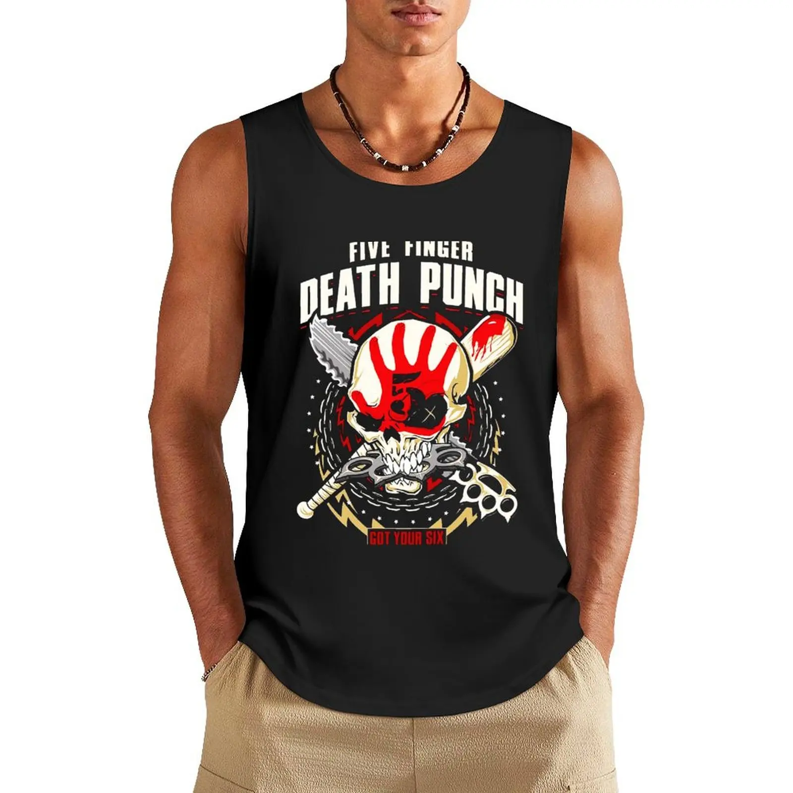 Copy of kk 5FDP Five Finger Death Punch Tank Top gym clothes for man Men's t shirt gym clothes man