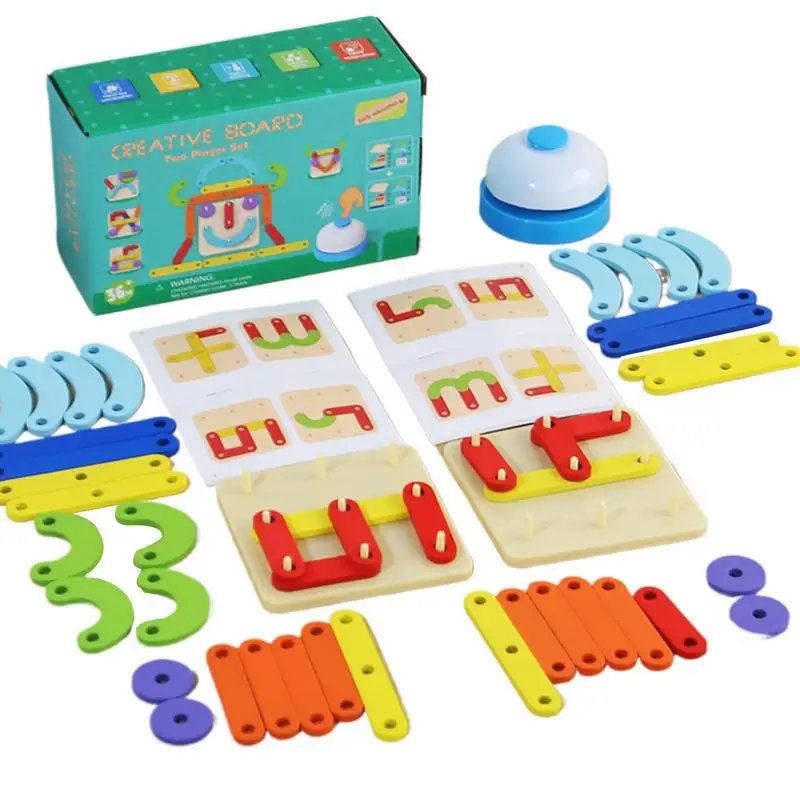 Color Cognitive Puzzle Board Two-Player Battle Puzzle Toy Multi-Purpose Preschool Learning Toy For Home Outdoors School