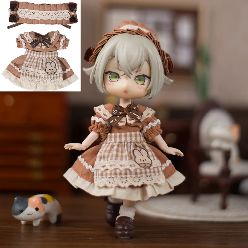 Ob11 Doll Clothes Cute Tirami Rabbit Dress Set Doll Accessories For Ob11,Obitsu11,Molly, Gsc, Ymy, 1/12bjd Dolls