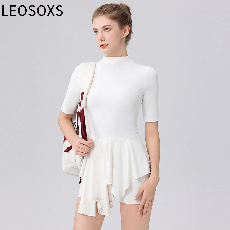 

Теннисное платье для женщин с отдельными шортами, спортивные юбки без рукавов для гольфа, комплект с карманами, тренировочный бег, тренажерный зал, йога, фитнес, женский