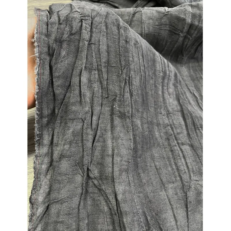 

Плиссированная ткань темно-серого цвета, Высококачественная креативная китайская стильная куртка, юбка, дизайнерская одежда