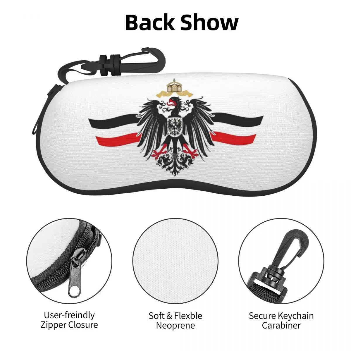 German Empire Flag Imperial Eagle Glasses Case New Germany Glasses Box Office Eye Contacts Case