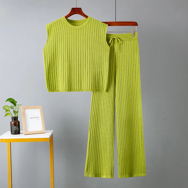 

Лето 2025 г., женский свободный повседневный однотонный модный комплект из двух предметов в европейском и американском стиле больших размеров