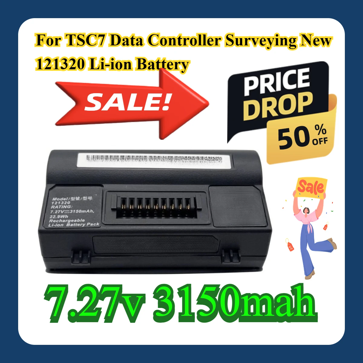 

For Trimble TSC7 Data Controller Surveying New 121320 Li-ion Battery Pack