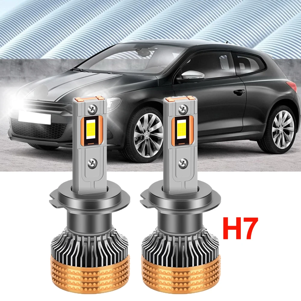 H7 LED-Scheinwerferlampe, hohe Leistung, 120 W, 15000 lm, superhell, hochwertige Autolichter für Autoreparatur, langlebig, 4 Kupferrohr-LED-Birne