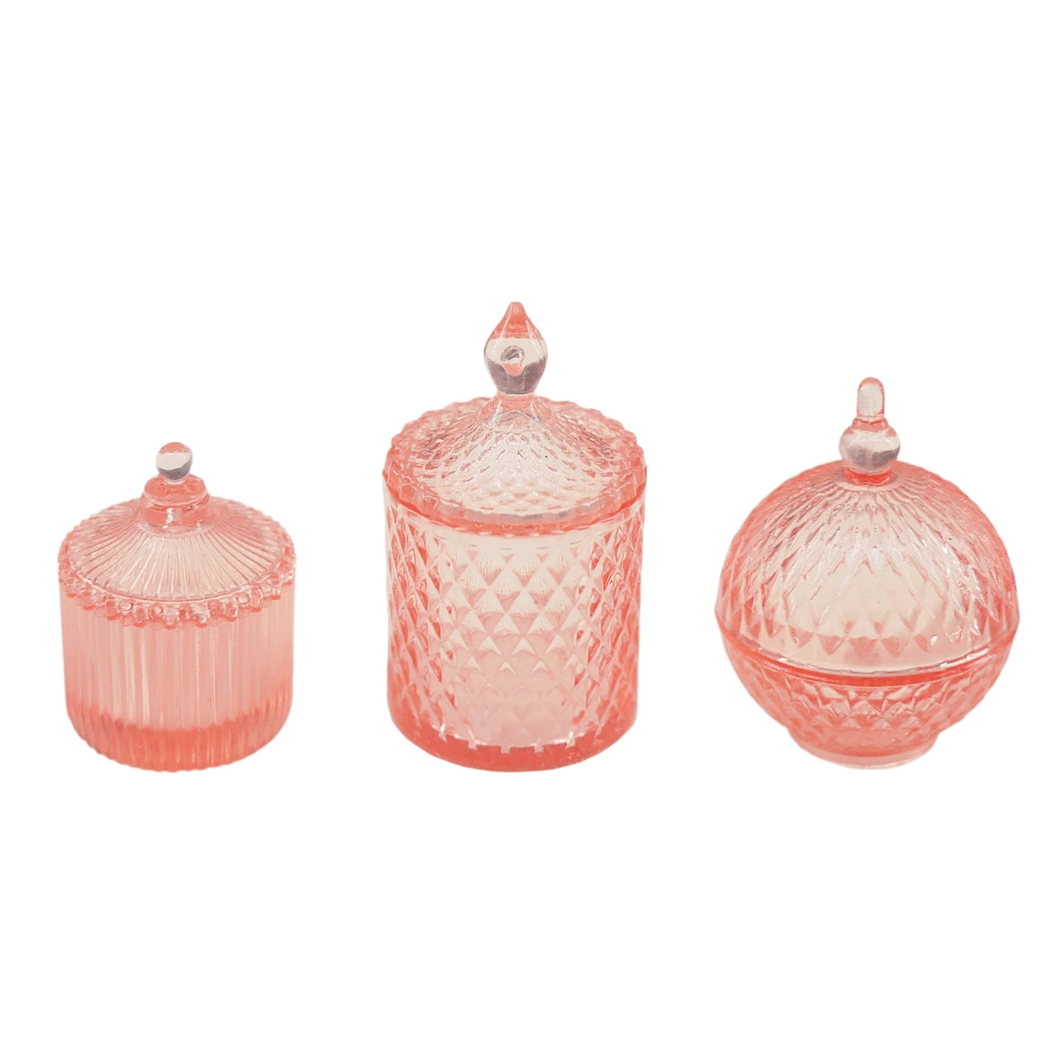 1:6 Dollhouse Mini Model Furniture Accessories Kitchen Food Play Dollhouse Candy Jar,Pink