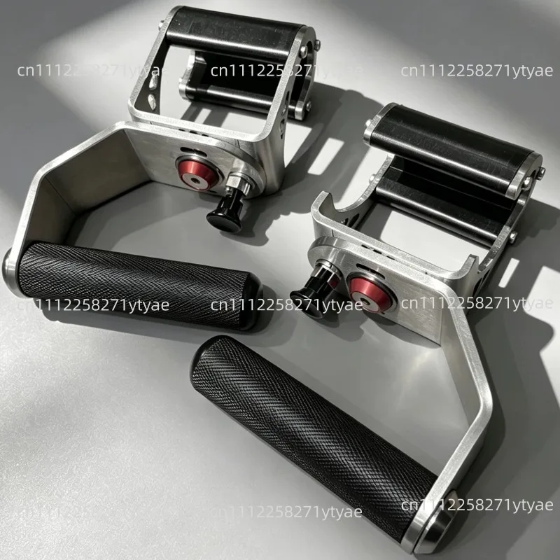 Adjustable & Lockable Multi-Functional Gym Cable Attachments for Back Training, Lat Pulldown - GRPX 360° Rotating Handles (Pair)