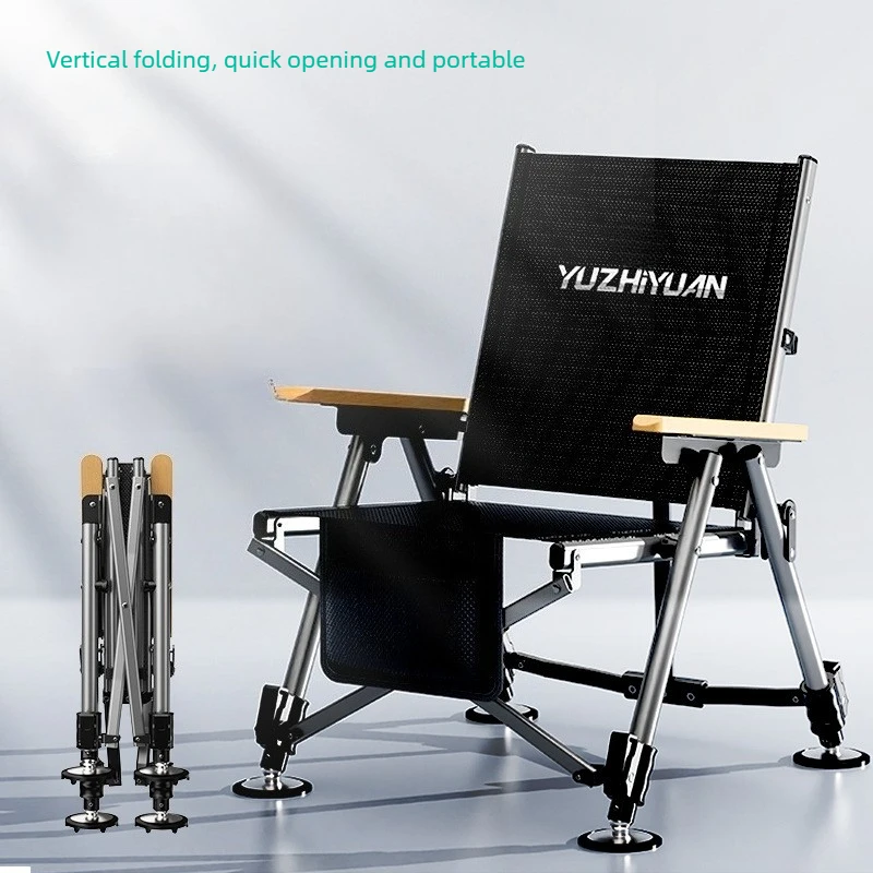 

2026 New European Folding Fishing Chair, All-Terrain Pond Match Stool, Sturdy Anti-Tip Stable, Portable for Wild Fishing