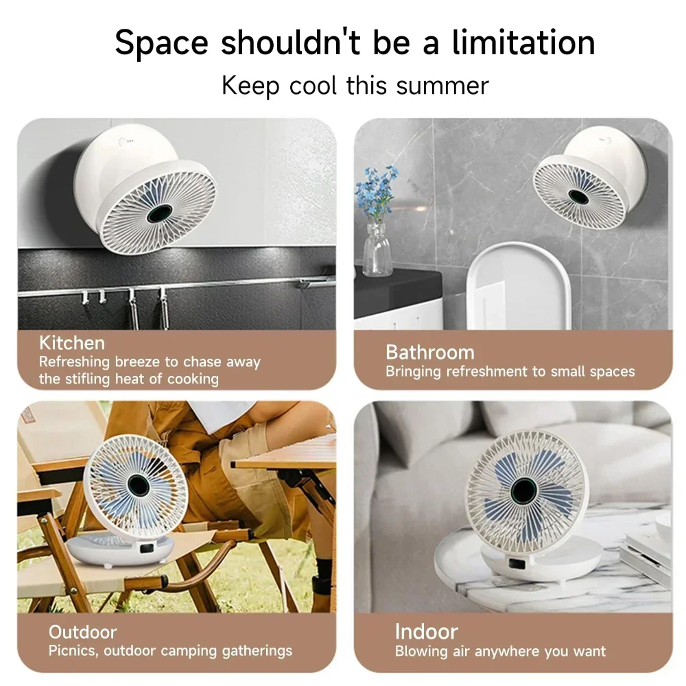 Mini Portable Electric Fans Household Small Fan Dual Use Kitchen Fan USB Charging Home Dormitory Silent Big Wind Desktop