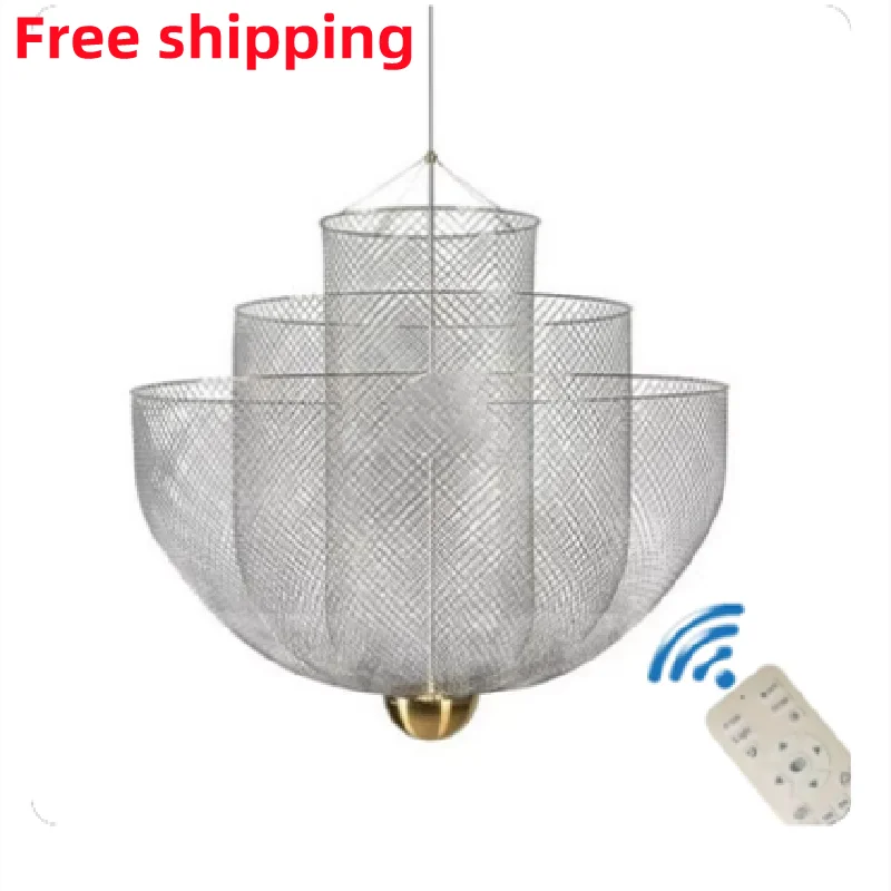 

Modern Lofte Designs Metal Grid LED Pendant Light Lustre Iron Interior Lighting Fixtures Nordic Chandelier Home Decoration Bar