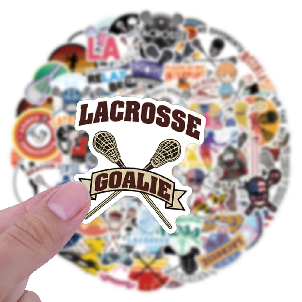 50/110PCS Fresco Lacrosse Cartoon Adesivi Sport Graffiti Adesivo Laptop Bottiglie d'acqua Skateboard Bagagli Scrapbook Decalcomanie Regali