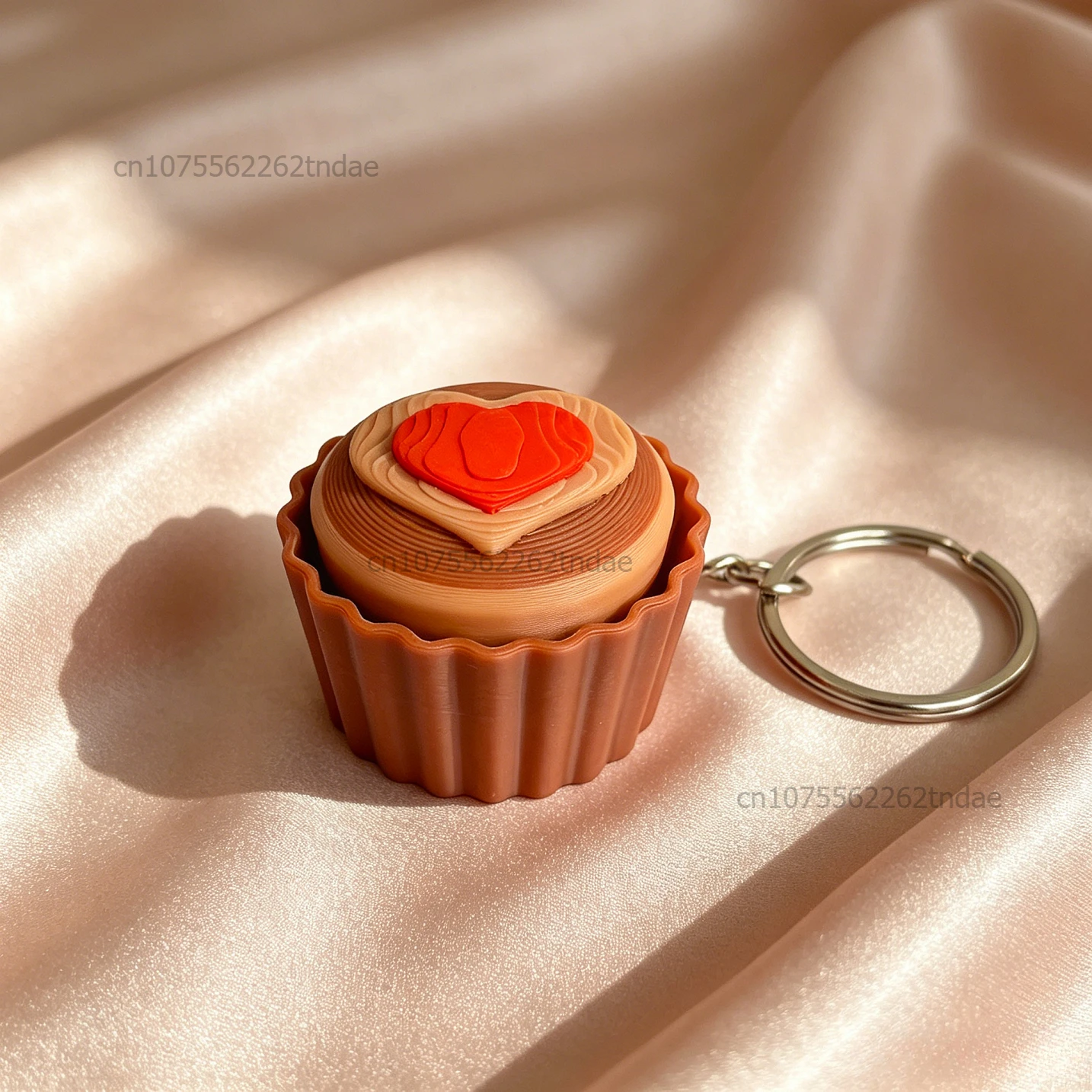 Cake Dessert Shape Keycap Clicker Keychain, 3D Printed