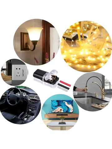 20/50/100 Pcs Double-Wire Plug-in Connector with Locking Buckle-Pluggable LED Wire Connectors 2 Pin Electrical Wire Connector