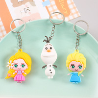 Anime Disney Frozen Action Figure Toys Anna Elas Olaf Creative Keychain Girl Gift Toys Car Couple Bag Charm Keychain Gift