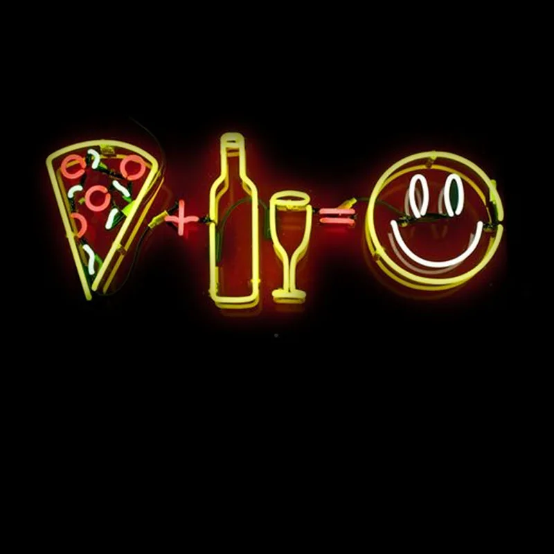 

Pizza Beer Neon Sign for Wall Decor Accessories Smile Face Neon Light Coffee Room Handcraft Iconic Restaurant Club Tea Room Lamp