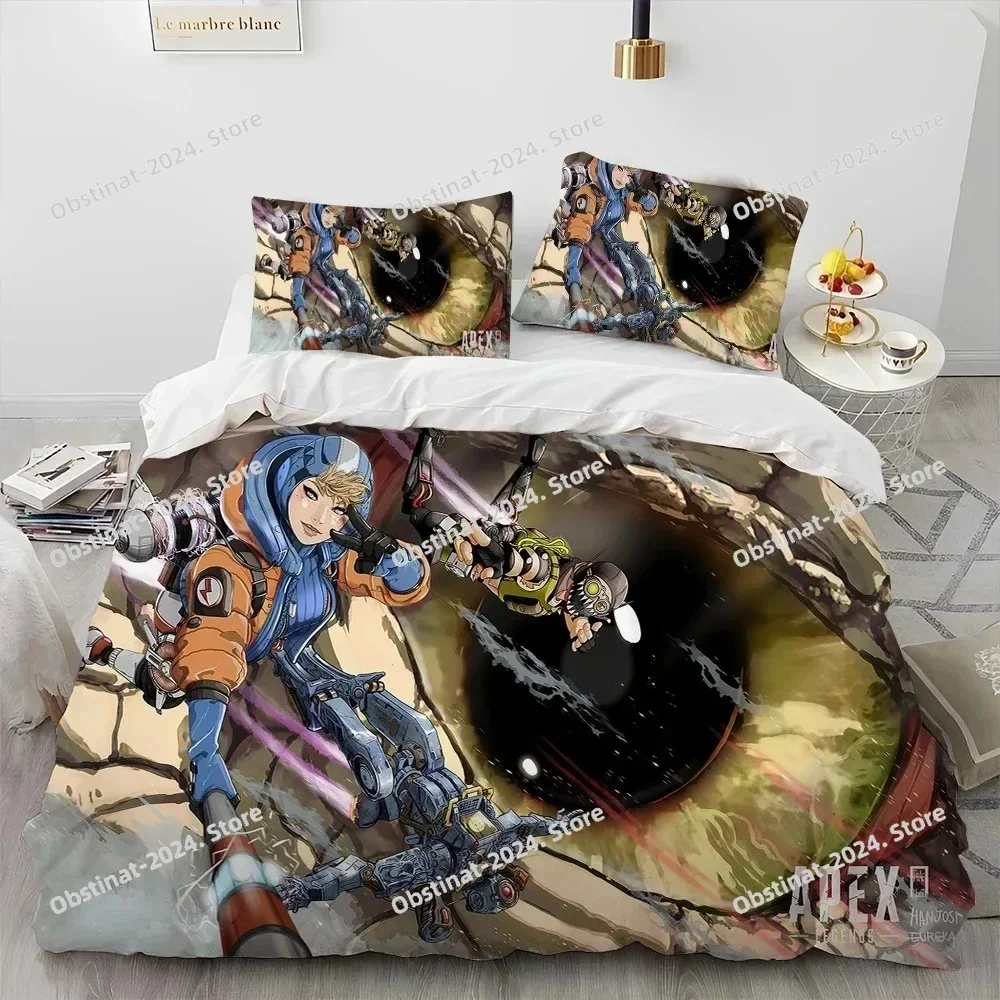 3D Print A-Apex Legends Bedding Set Duvet Cover Bed Set Quilt Cover Pillowcase Comforter king Queen Size Boys Adult Bedding Set