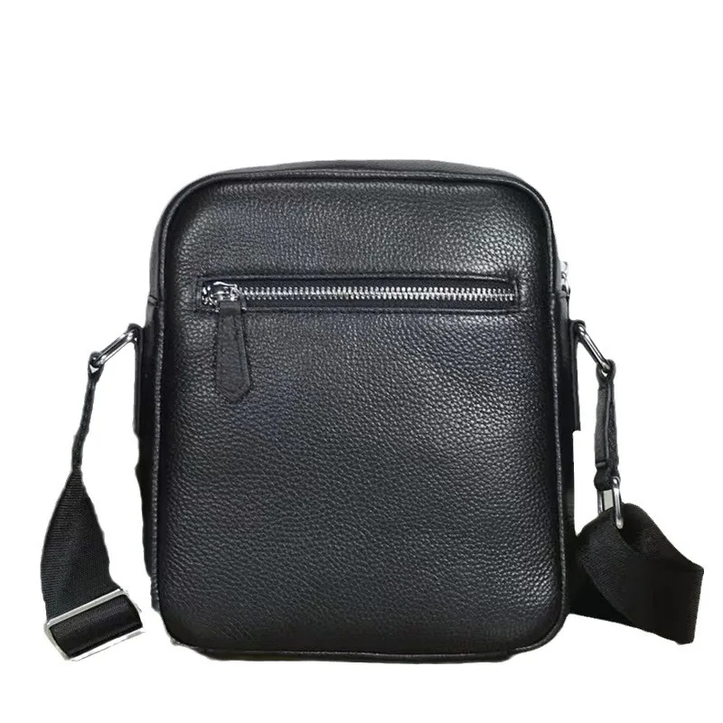 

Leather Men Shoulder Bag Natural Cowhide Casual Crossbody Bag Business Fashion Small Backpack Suitable For 10-inch IPad
