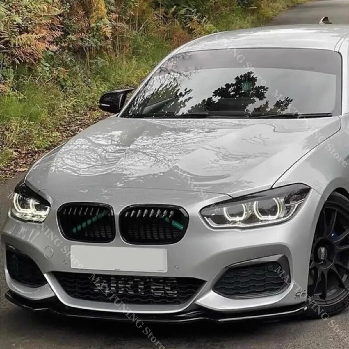 

Maxton Style For BMW 1 Series F20 F21 M-Sport 118i 120d 120i M135i M140i 2015-2019 LCI Front Bumper Lip Headlight Eyebrows Kits