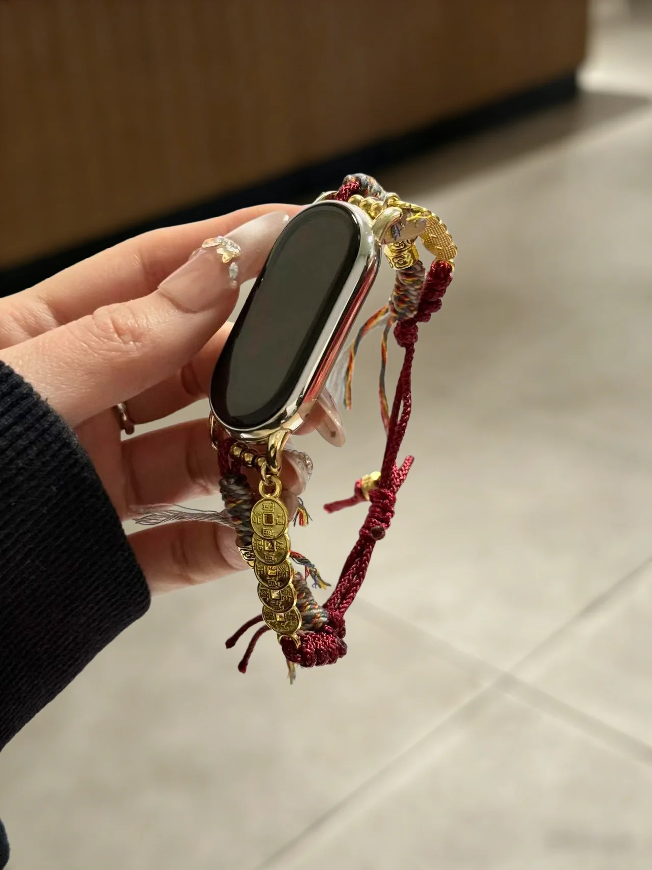 

Плетеный ремешок из веревки, подходящий для привлечения богатства, для Xiaomi Band 8Pro/9Pro, а также для Mi Band 3/4/5/6/7, 8/8NFC/9/9NFC/10/1.