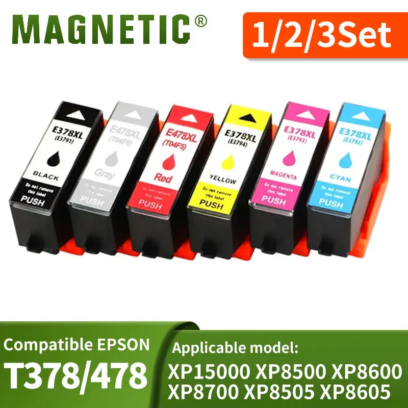 T378 T478 XL 378XL T378XL T478XL Ink Cartridge Compatible for Epson XP-8500 XP-8600 XP-8605 XP8500 XP8505 XP8600 XP8605 XP-15000