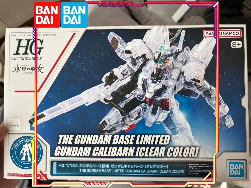 Auf Lager Bandai Original Modellbausatz HG 1/144 Gundam Base Limited Calibarn Klare Farbe Anime Actionfigur Sammlerstück Montagemodell