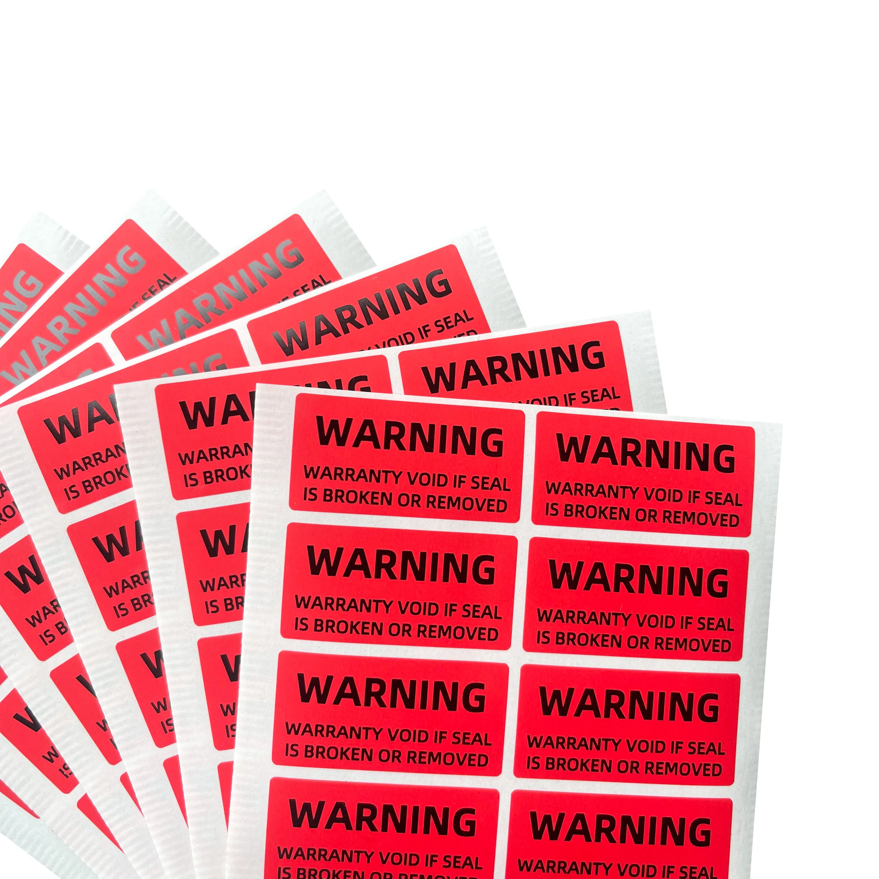 100pcs red security seal tamper-proof warranty sticker 40X20mm one-time tear invalid prevent unpacking label sticker