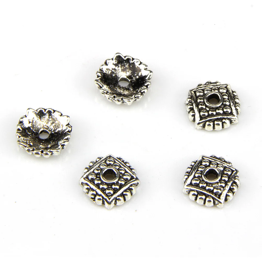 300 шт. аксессуары для подвесок из бисера, тибетские серебряные подвески с цветами, смешанные подвески, ювелирные изделия