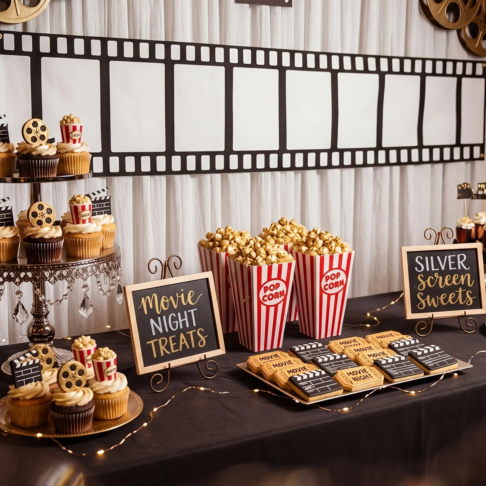 2 bannières de film noir et bl - Home Cinema Blanc avis et prix