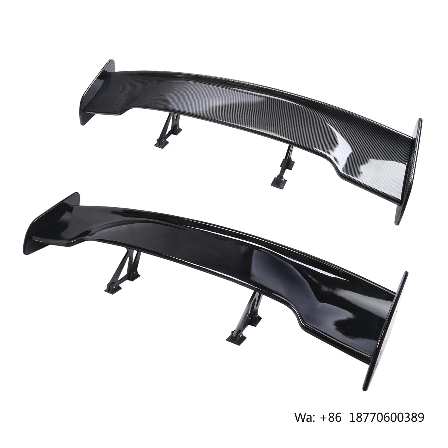 

DTouch Car Spoiler Universal ABS Material Rear Wing Spoiler Glossy Black GT High Bracket Racing Rear Wing