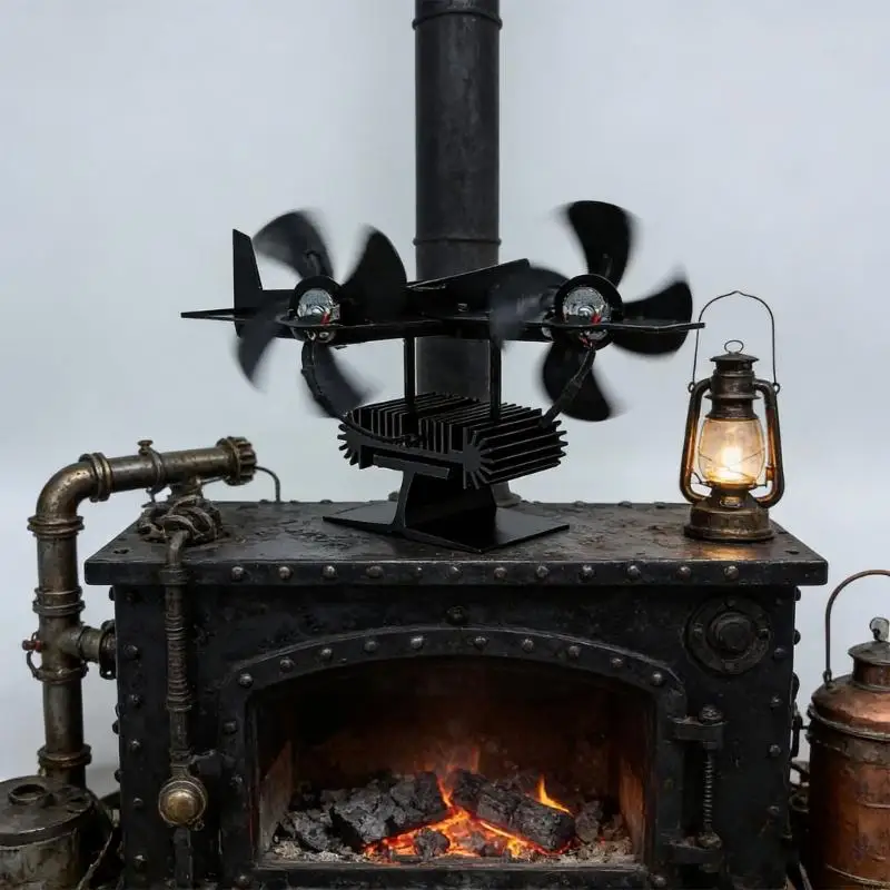 Power Efficient Warm Fan For Fireplaces Boosts Heat Distribution Quiet Modern C7AC