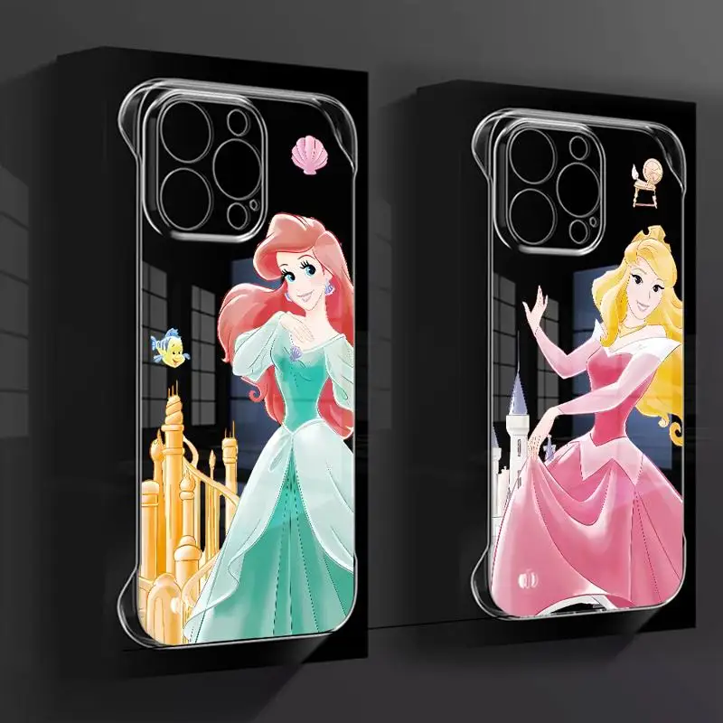 phone case for Apple iphone 16 15 pro max cases 11 16plus 12 14 13 borderless cooling clear fundas Disney Alice Cute Princess