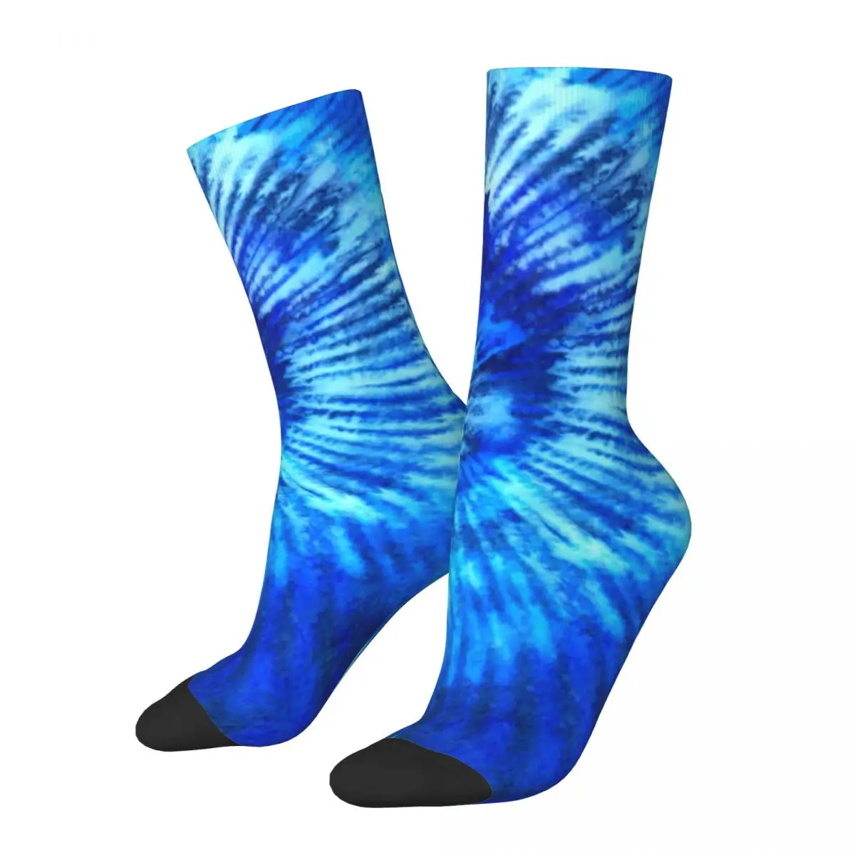 Hippie Tie Dye Socks Winter Blue Modern Art Stockings Leisure Women Medium Soft Socks Custom Skateboard Anti Skid Socks