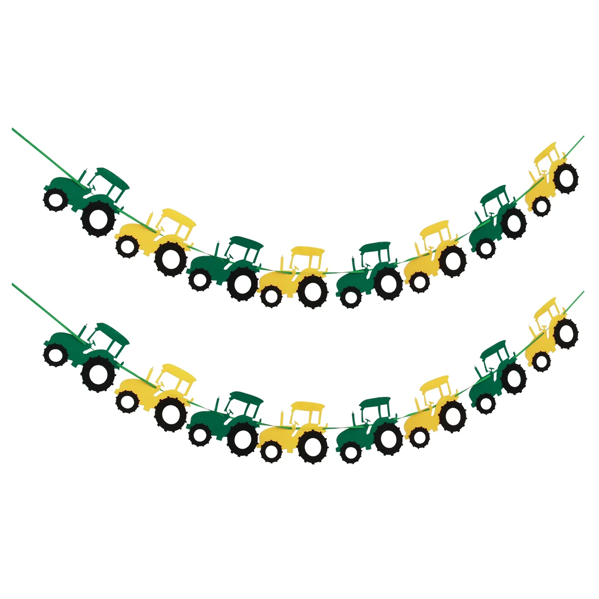 

2 Pcs Party Paper Garland Car Decor Festival Banner Festive Truck Birthday Hanging