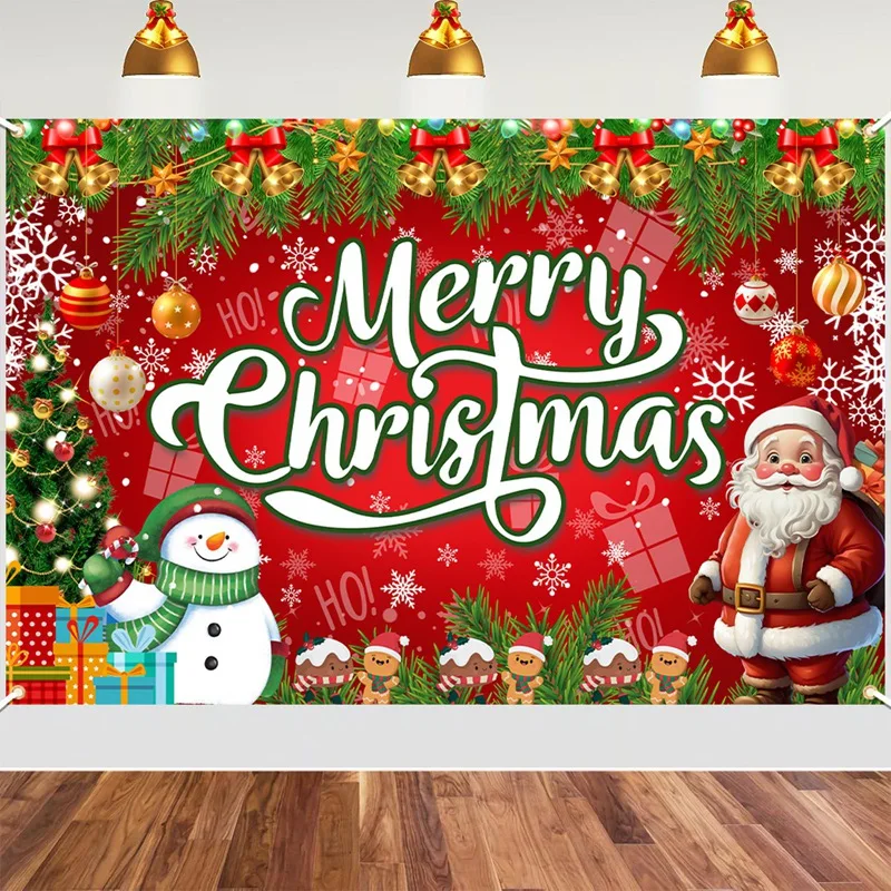 Christmas Background Merry Christmas Decorations For Home 2024 Kerst Natal Navidad Backdrop Xmas Decor Happy New Year Gift 2025